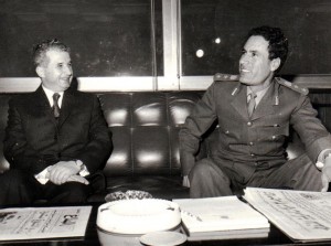 Photo of Qaddafi and Ceausescu in Tripoli 1974