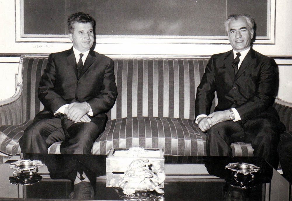 Ceausescu with Shah Mohammad Reza Pahlavi